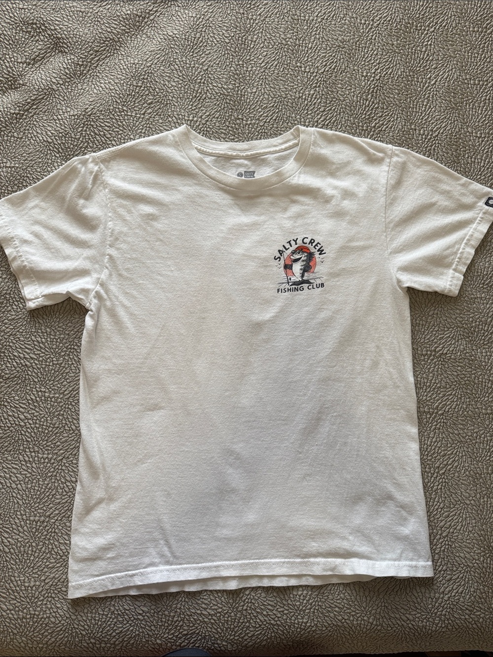 Salty Crew White Short-Sleeve 'Fishing Club' Graphic Tee